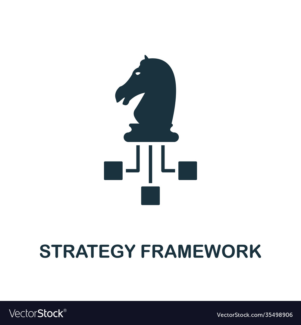 Strategy framework icon creative element design vector image Strategy framework icon creative element design