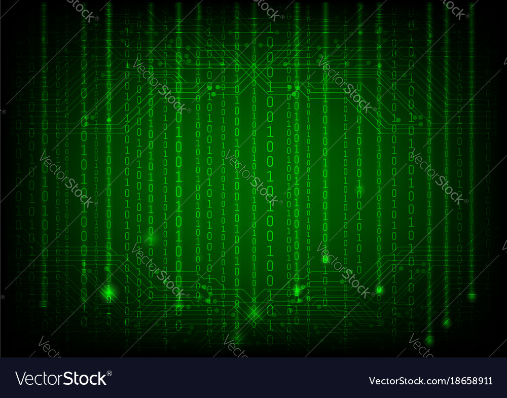 Background in a matrix style with circuit board