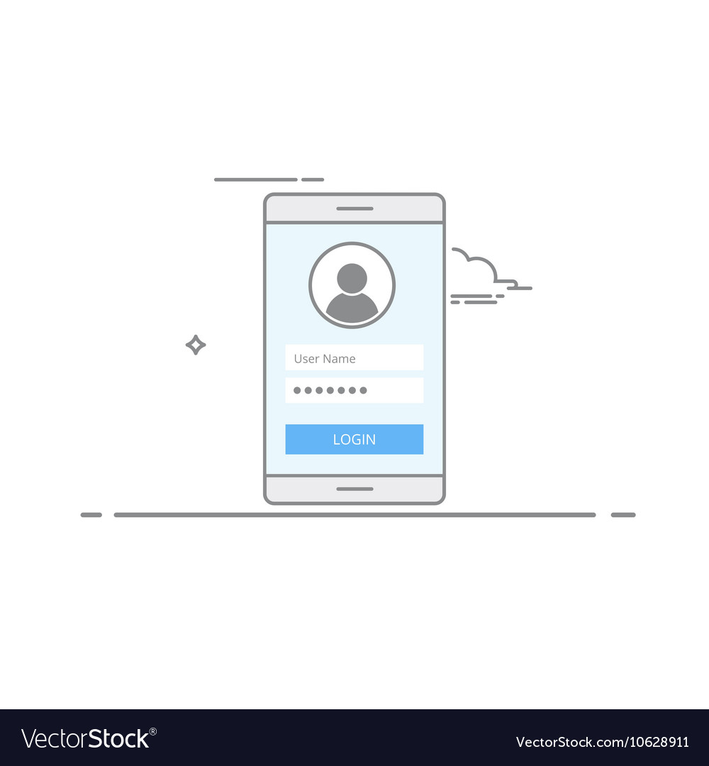Concept interface design login screen on your