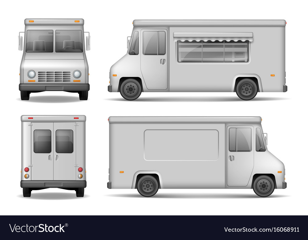 Download Food Truck Template For Car Advertising Royalty Free Vector