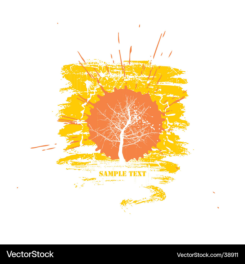 Grunge tree background Royalty Free Vector Image