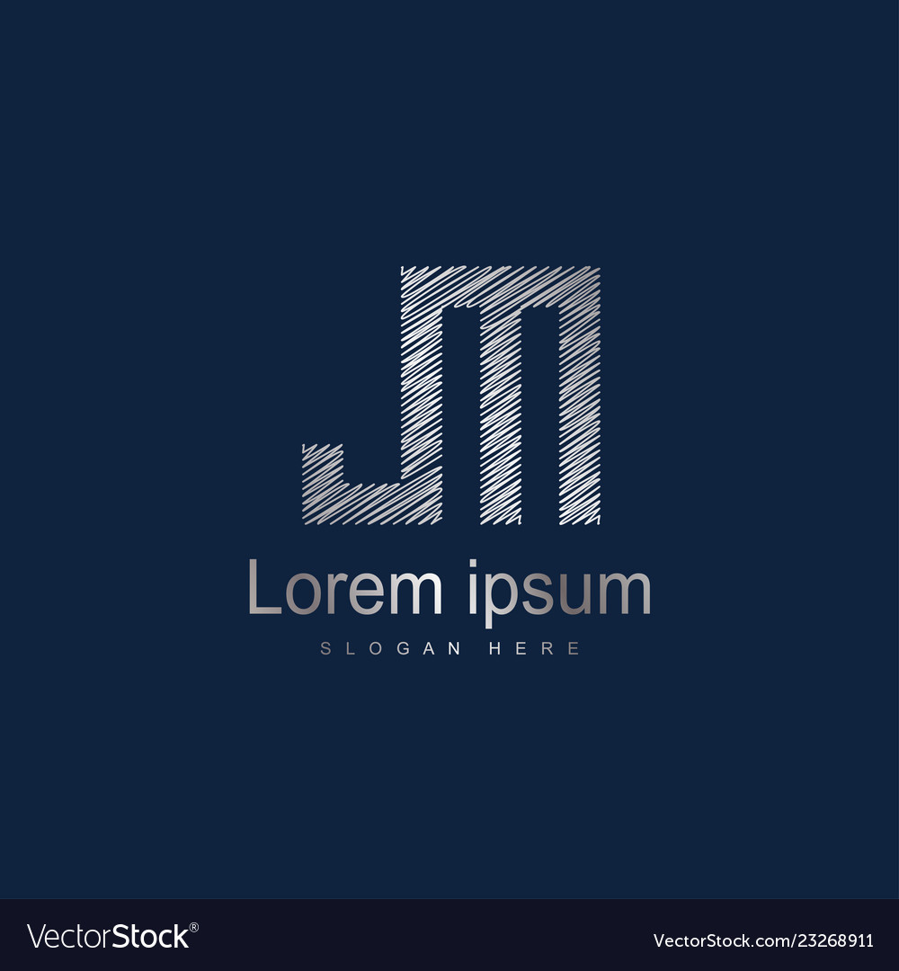 Initial letter jm logo template design