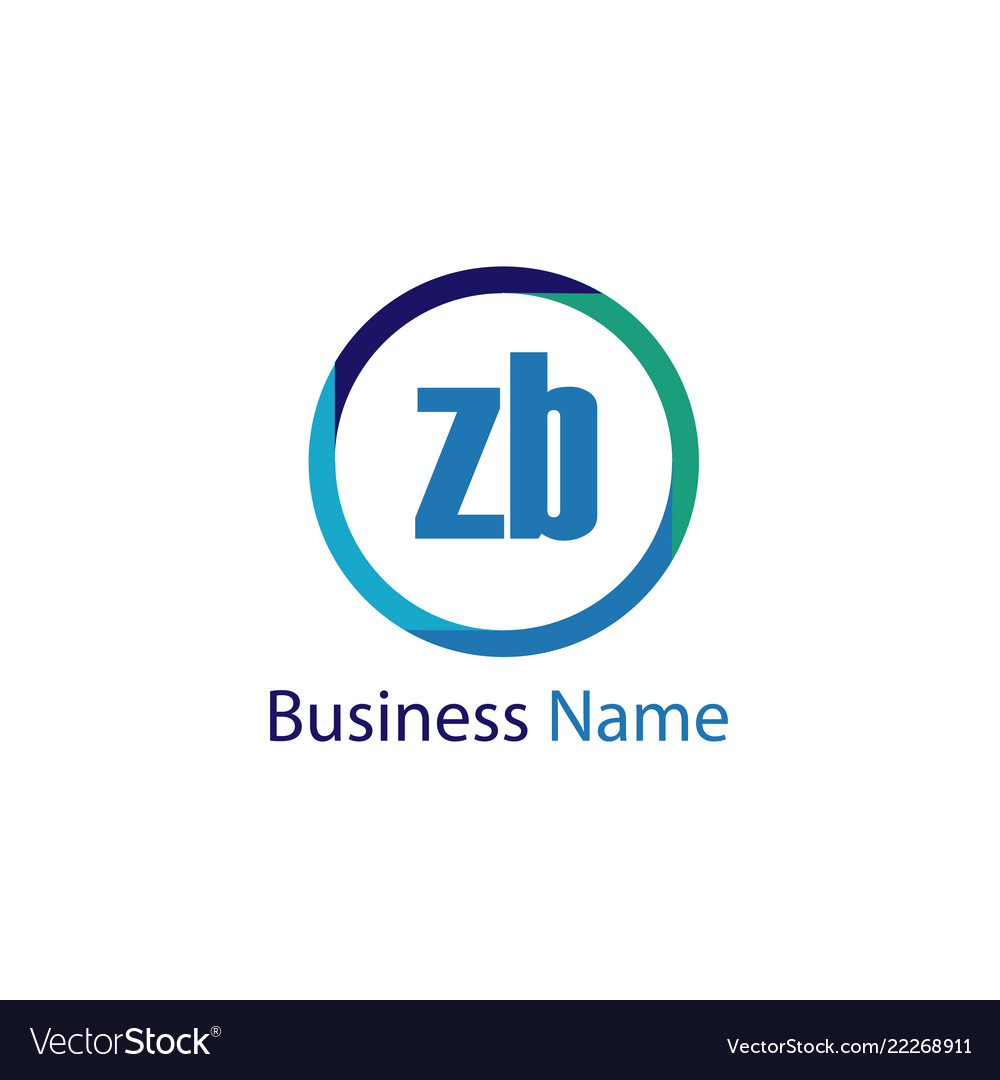 Initial letter zb logo template design