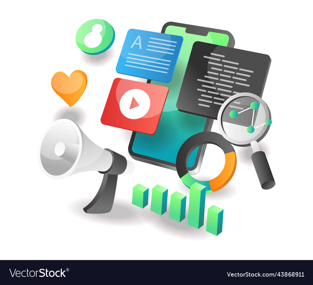 Isometric concept web developer layout campaign Vector Image Isometric concept web developer layout campaign