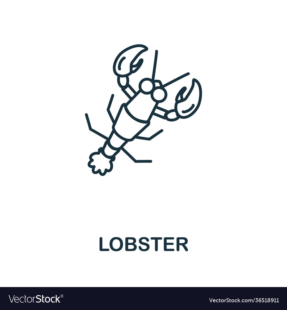 Lobster icon simple from seafood collection Vector Image