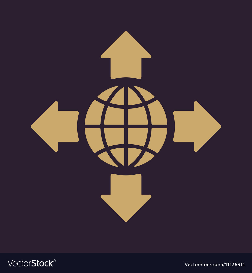 Navigation icon location symbol flat