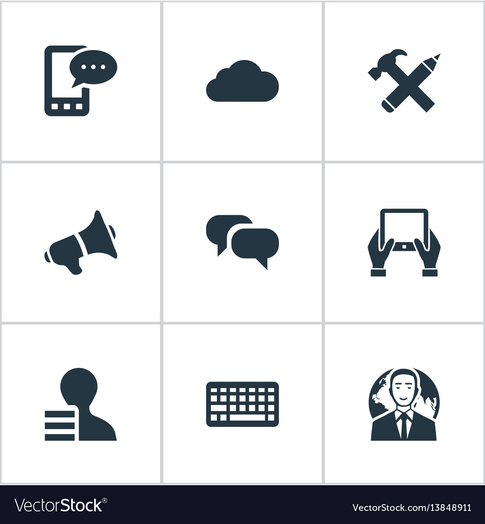 Set of simple user icons