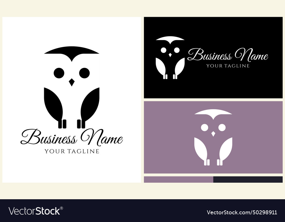 Silhouette owl logo template
