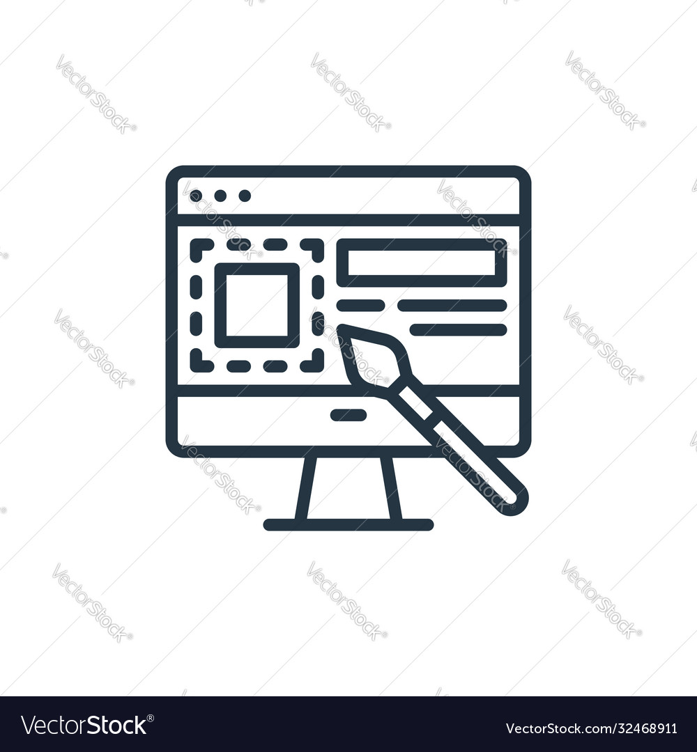 Web design icon isolated on white background
