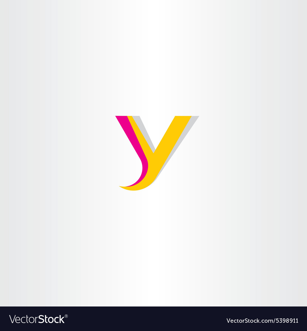 Yellow Magenta Letter Y Logo Royalty Free Vector Image