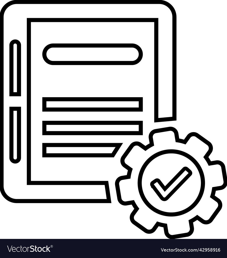 Backlog project requirement line icon outline