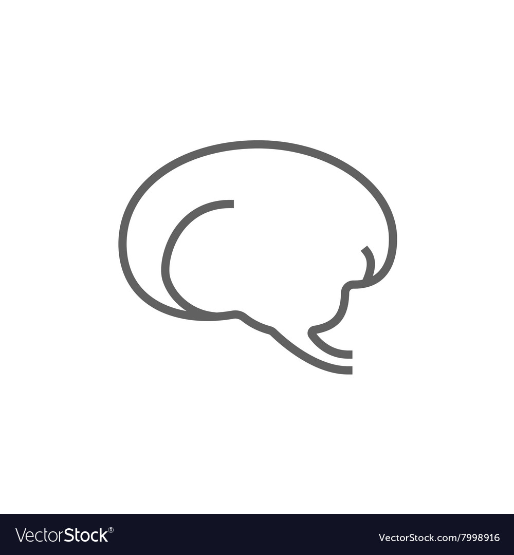 Brain line icon