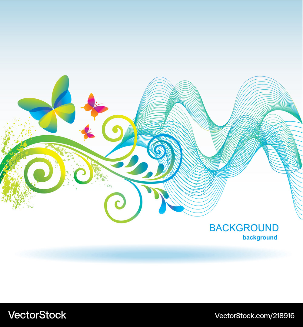 Butterfly Splash Background Royalty Free Vector Image