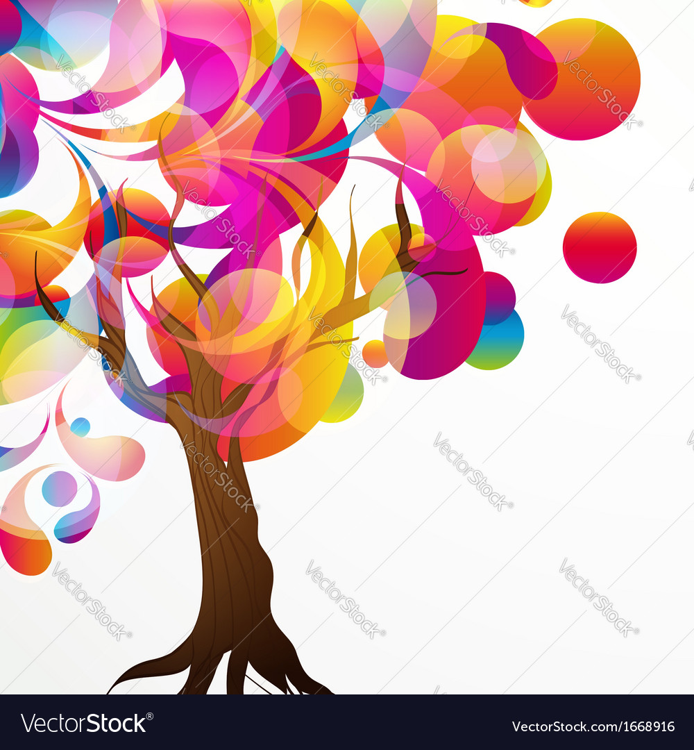 Colorful Abstract Tree Background