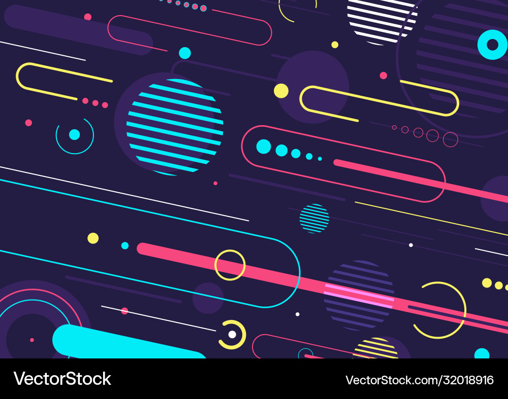 Creative abstract dynamic geometric elements Vector Image