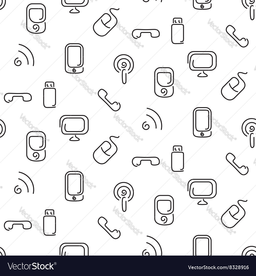 Electronics and mobile seamless pattern