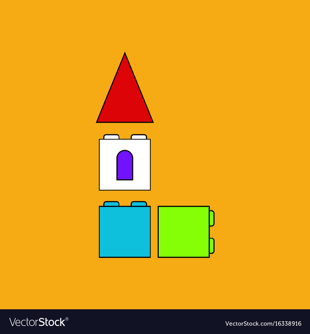 Flat icon design collection children constructor