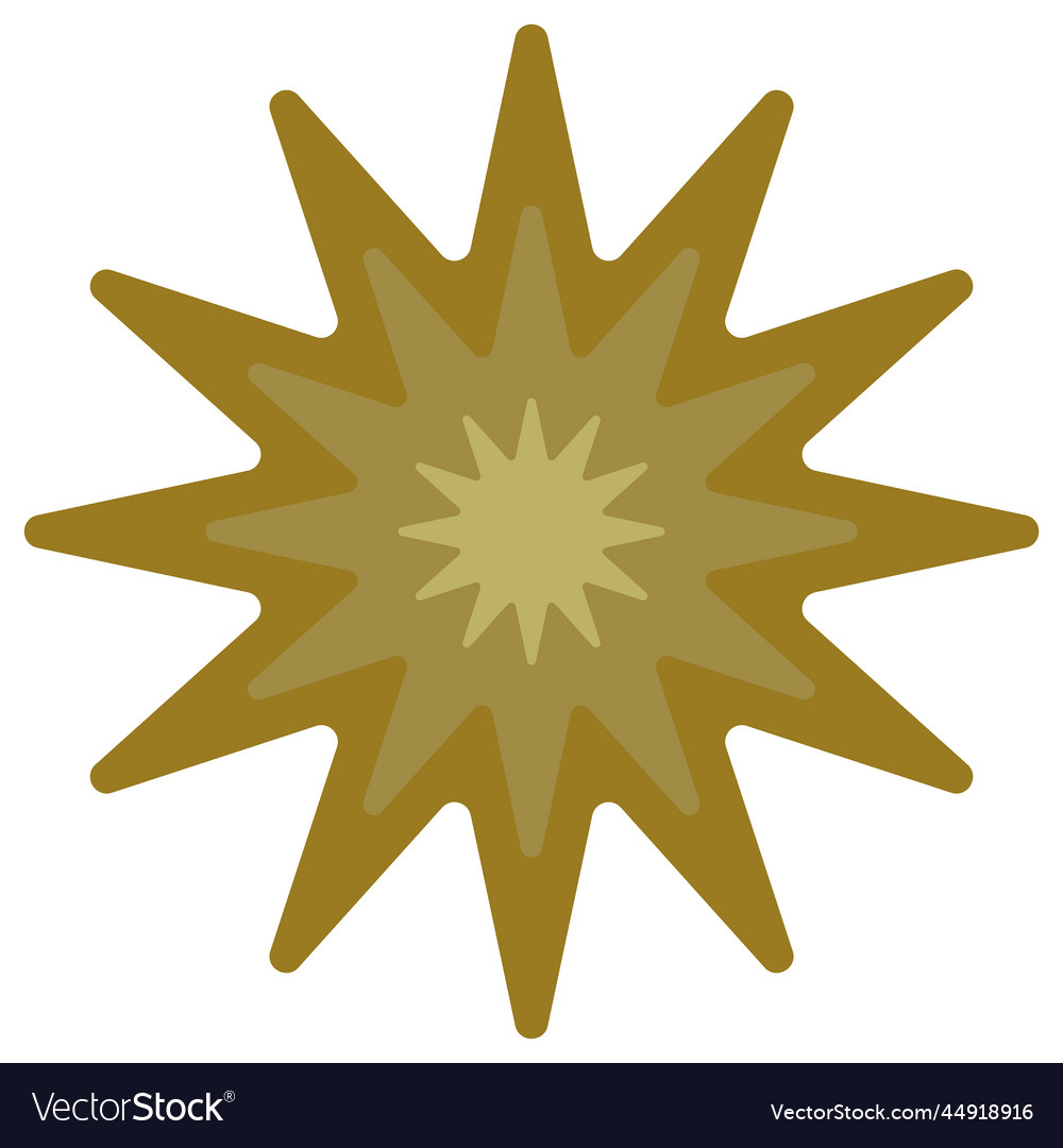 Flower in retro groovy style simple icon