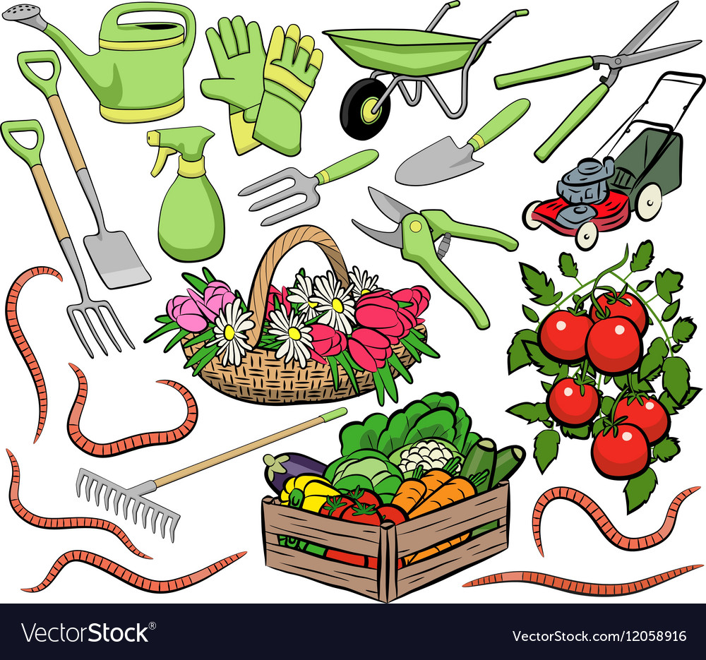 Gardening Clip Art Royalty Free Vector Image Vectorstock