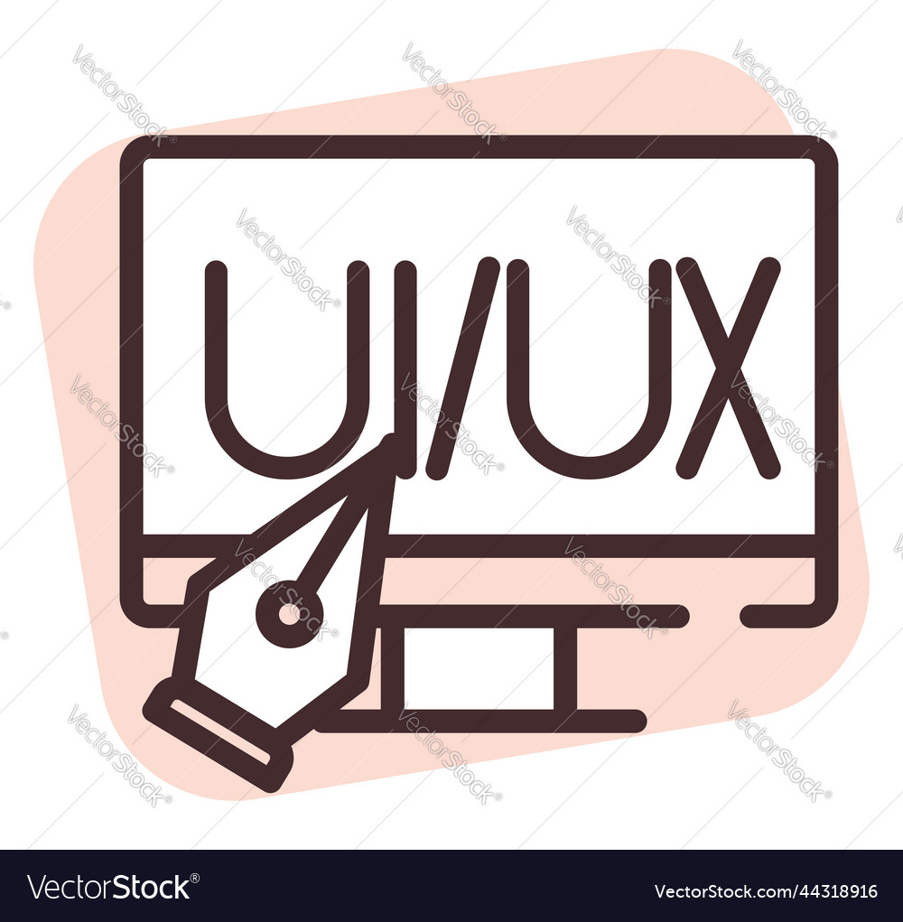 Graphic design ui ux on white background Vector Image