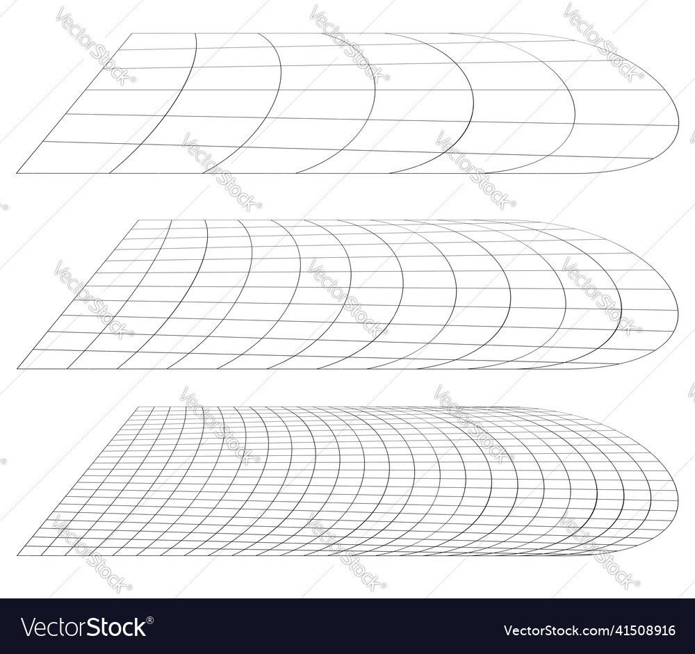 Graticule grid mesh plane with deform distortion Vector Image Graticule grid mesh plane with deform distortion