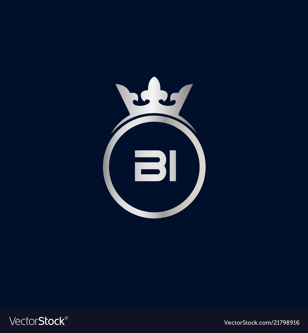 Initial letter bi logo template design Royalty Free Vector