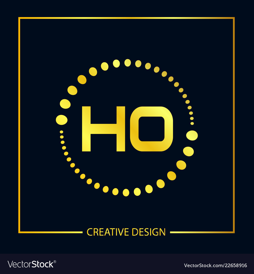 Initial letter ho logo template design Royalty Free Vector