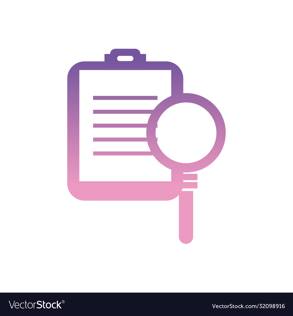 Lupe with document gradient style icon