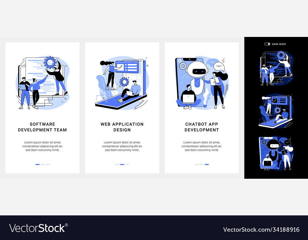 Professional programming mobile app ui kit vector image Professional programming mobile app ui kit