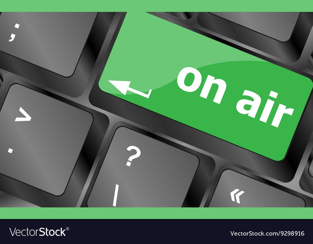 Radio on air button computer keyboard business