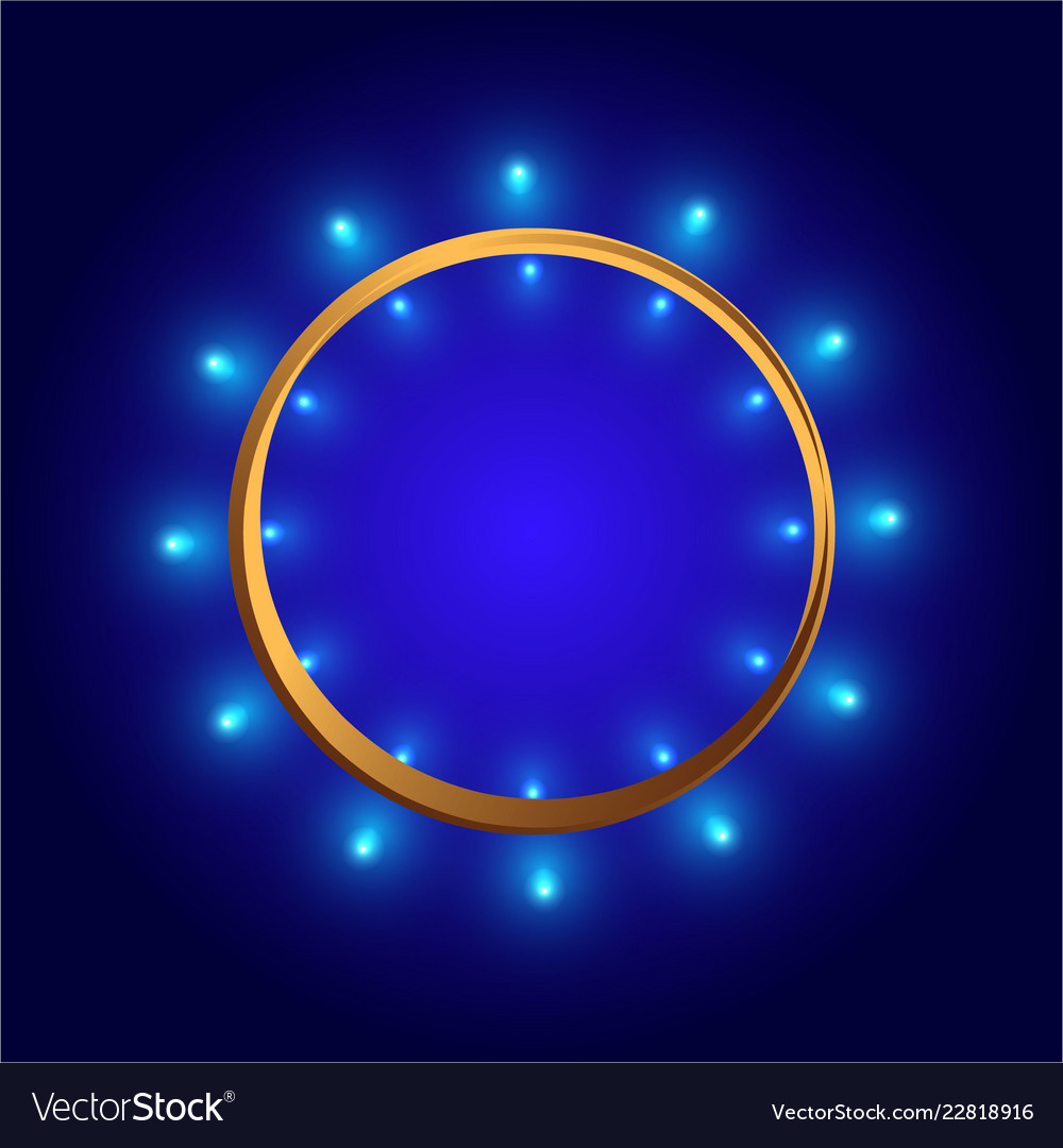 Round frame shining circle banner for web vector image Round frame shining circle banner for web