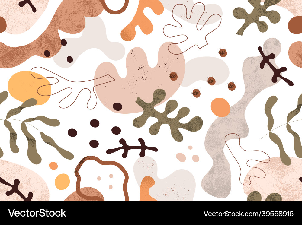 Seamless pattern with abstract geometric shapes Vector Image