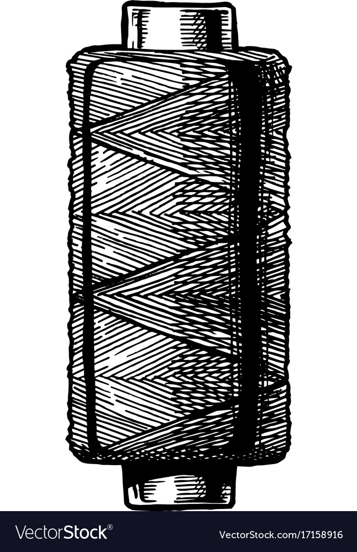 Sewing thread bobbin Royalty Free Vector Image