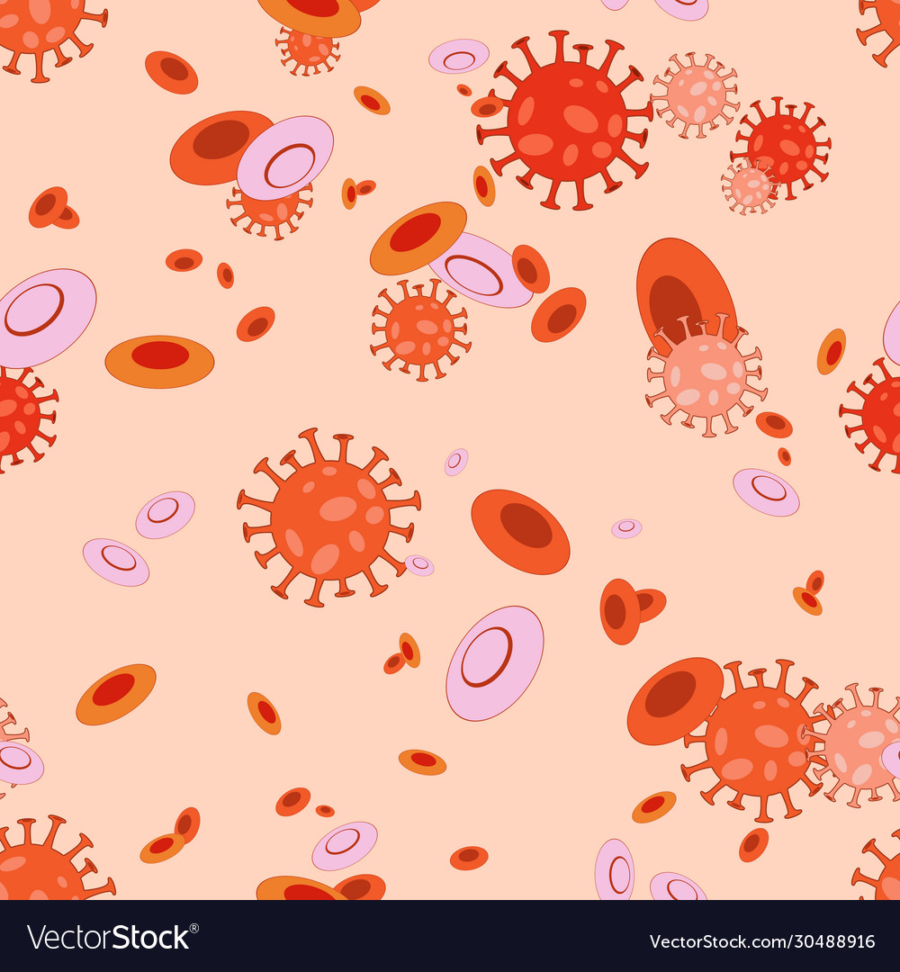 Virus pattern 02 vector image Virus pattern 02