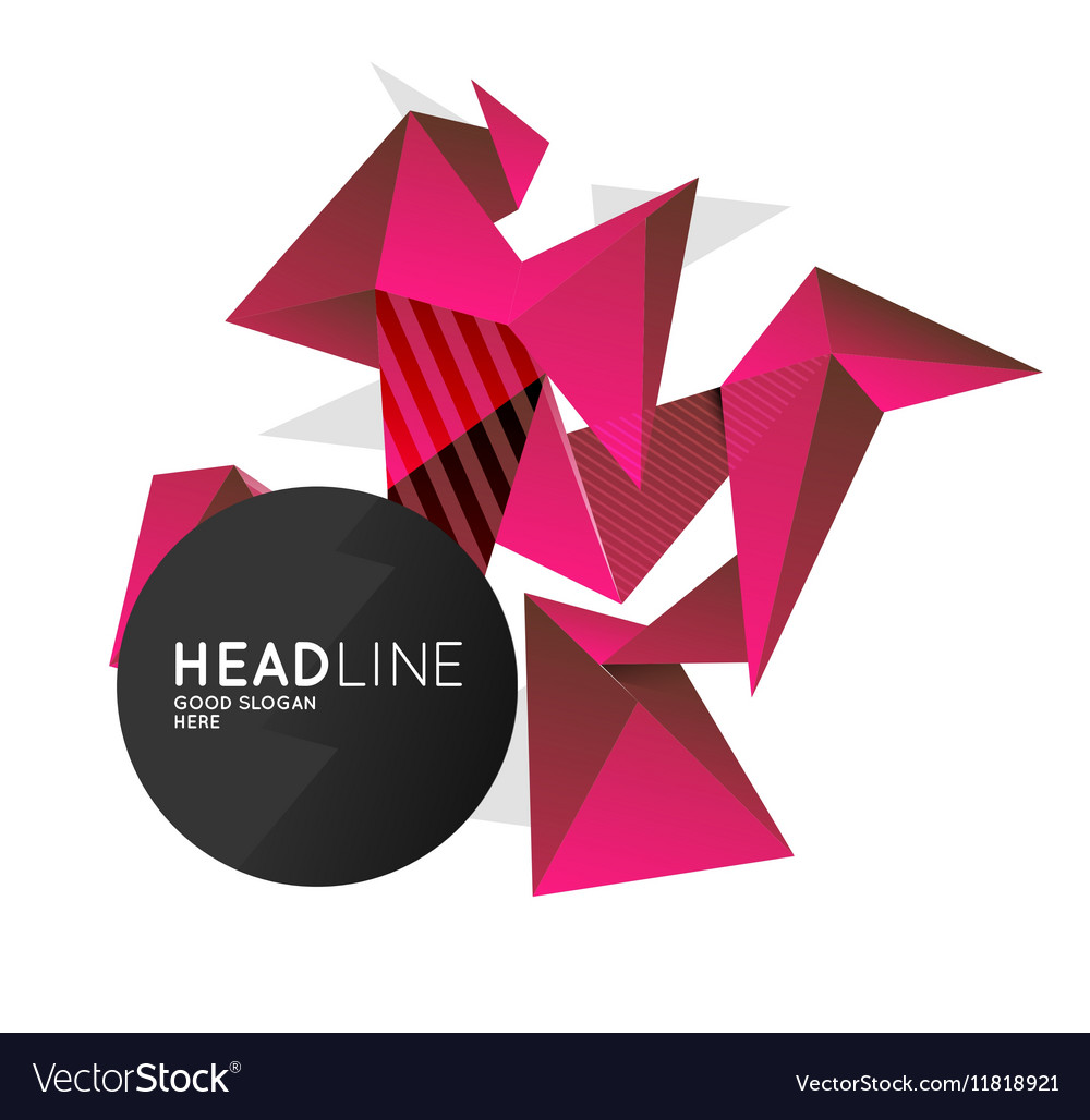 Abstract banner with geometric pattern triangles