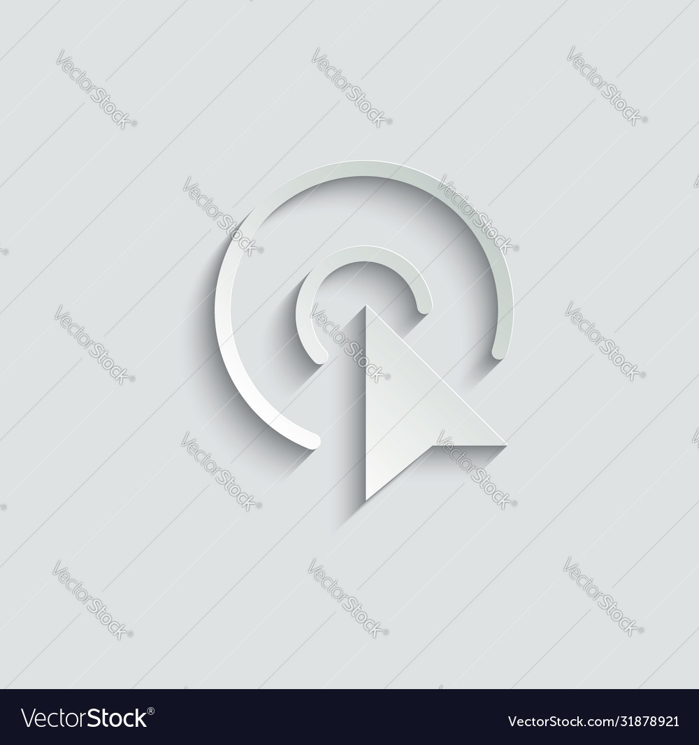 Click icon cursor symbol mouse vector image Click icon cursor symbol mouse