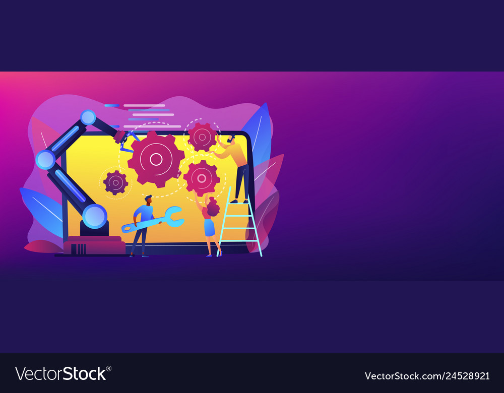 Collaborative robotics concept banner header
