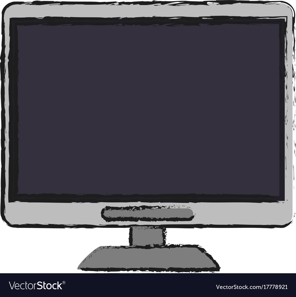 Computer monitor with blank screen icon image