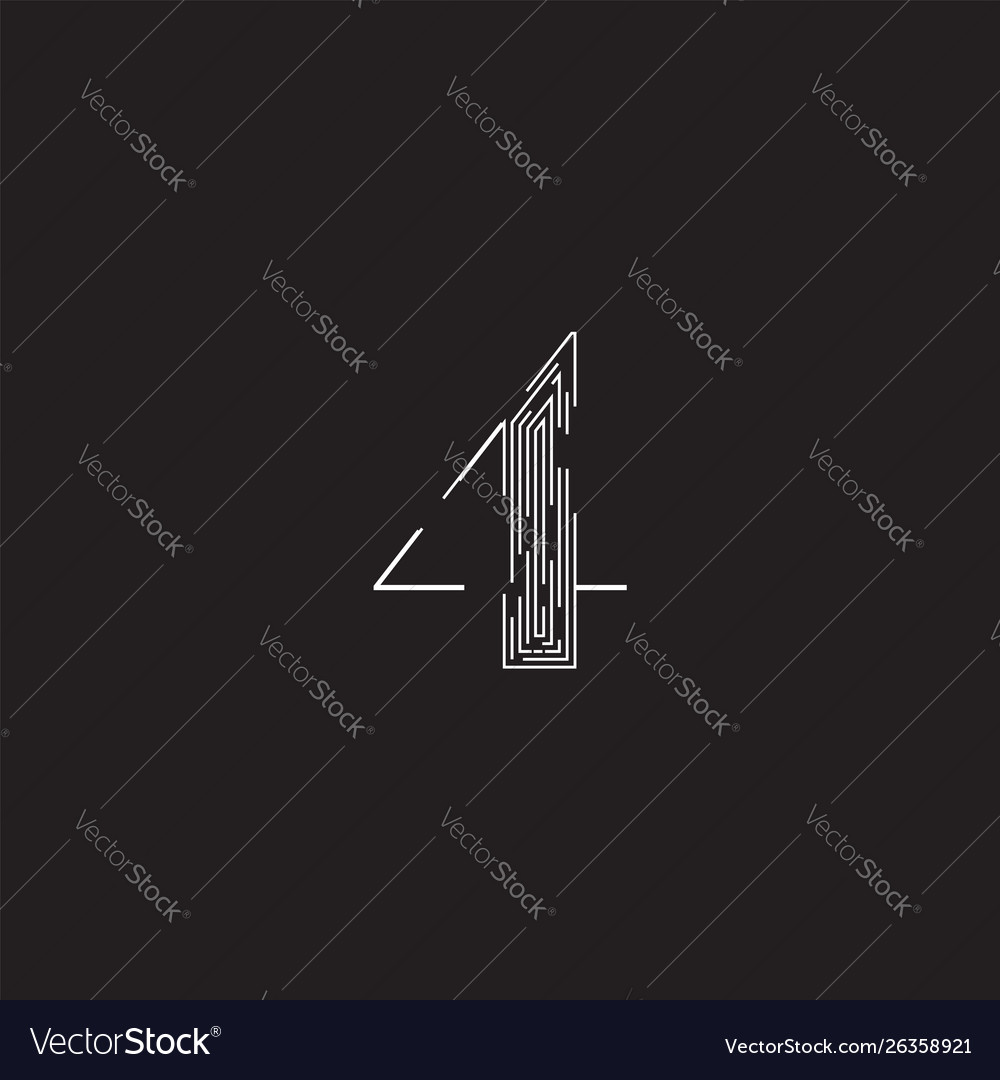 Elegant character from a fontset made dashed