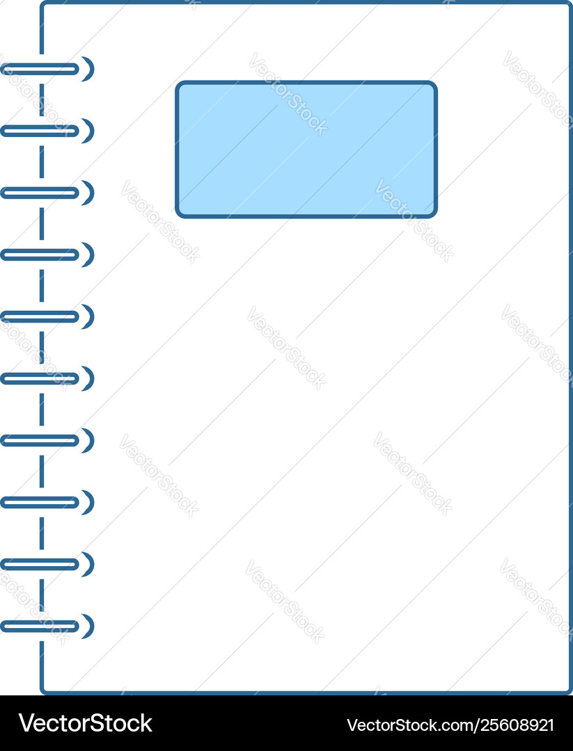 Exercise book with pen icon Royalty Free Vector Image