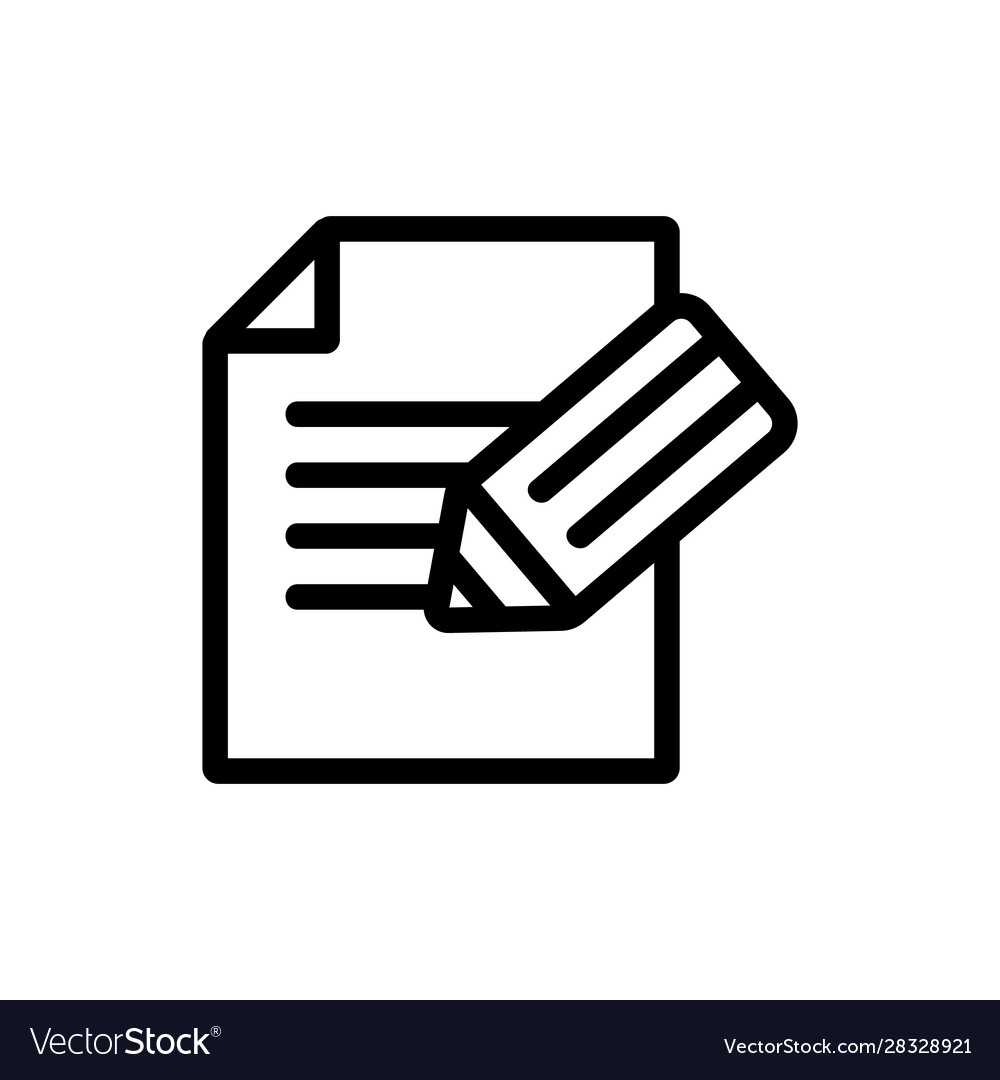 File for notes icon isolated contour vector image File for notes icon isolated contour