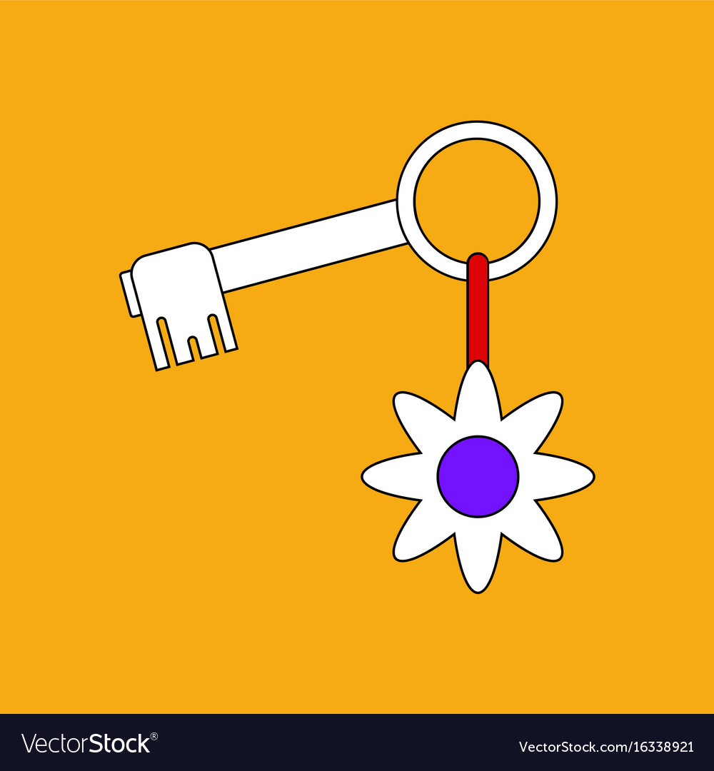 Flat icon design collection key and fob