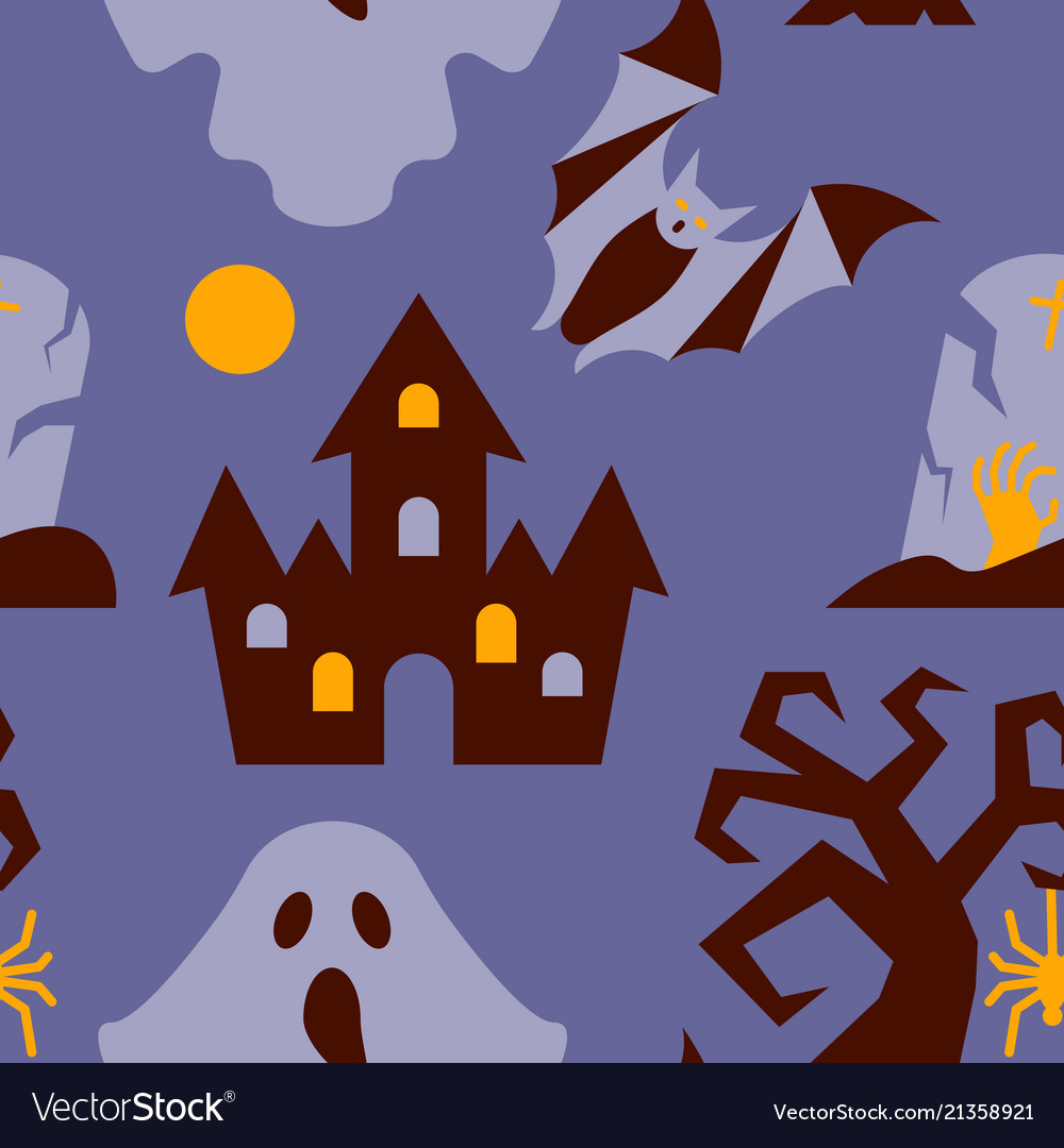 Halloween seamless pattern treat or trick party