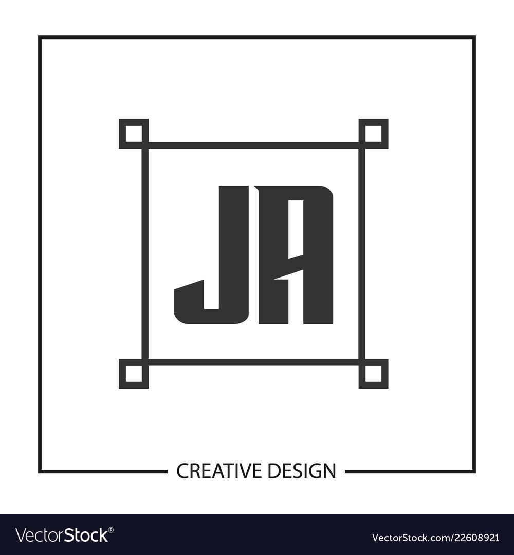 Initial ja letter logo template design vector image Initial ja letter logo template design
