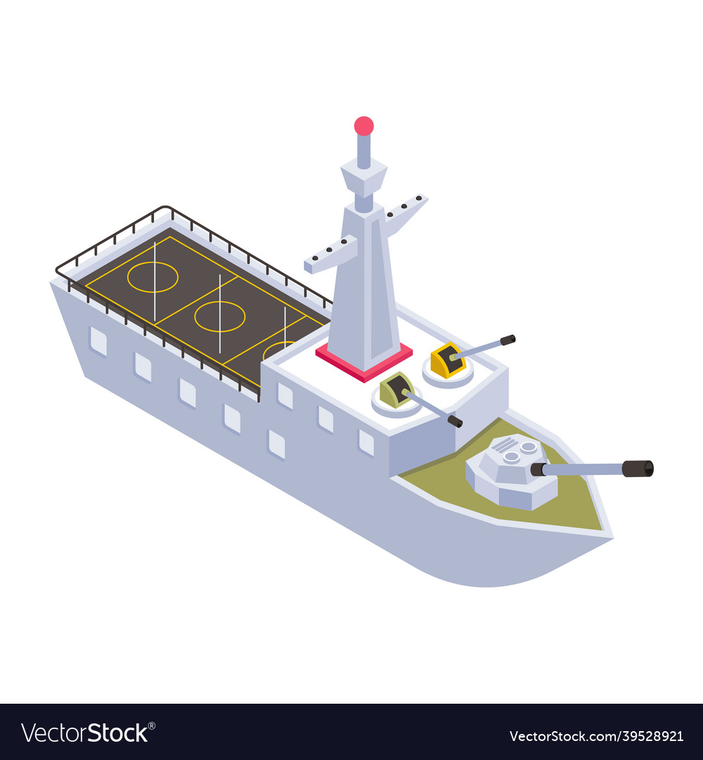 Military ship Royalty Free Vector Image - VectorStock