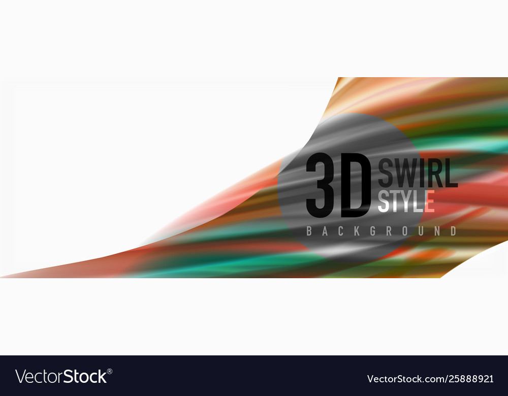 Modern techno fluid color flow on white colorful