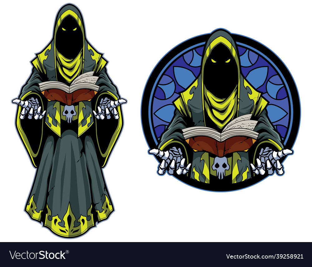 Necromancer gaming mascot vector image Necromancer gaming mascot