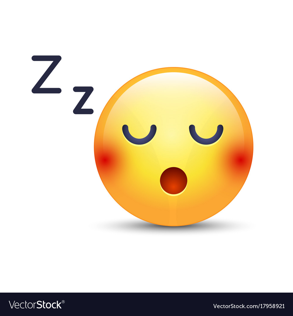 Sleeping face sleeping emoticon mood with Vector Image