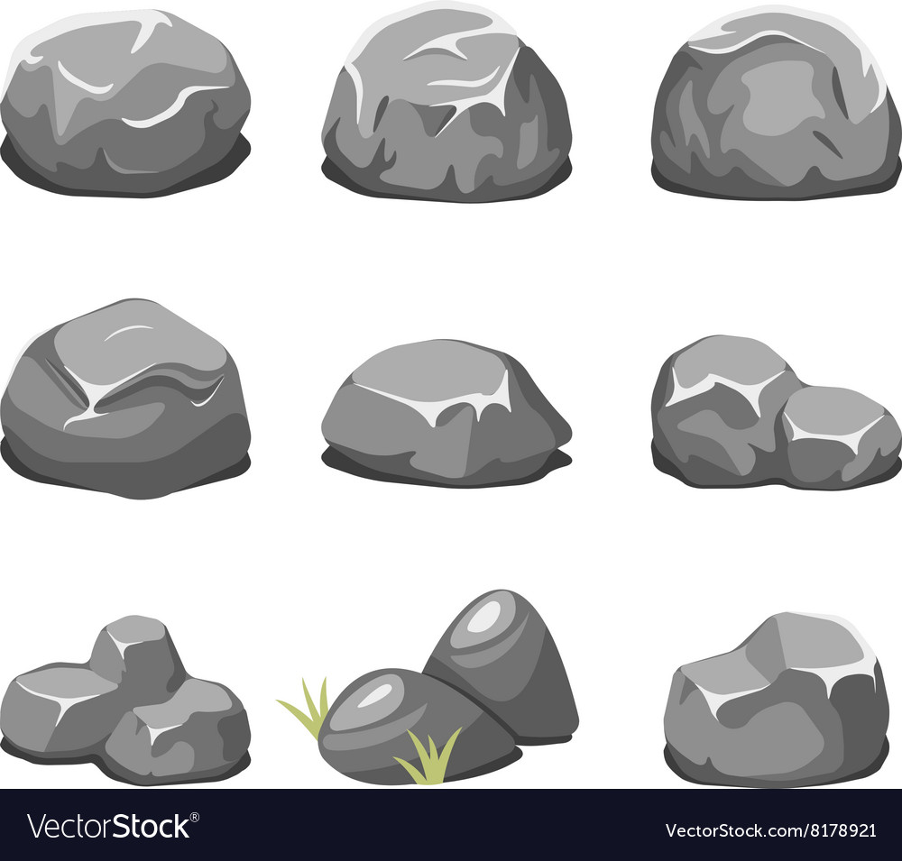 Stones and rocks cartoon Royalty Free Vector Image