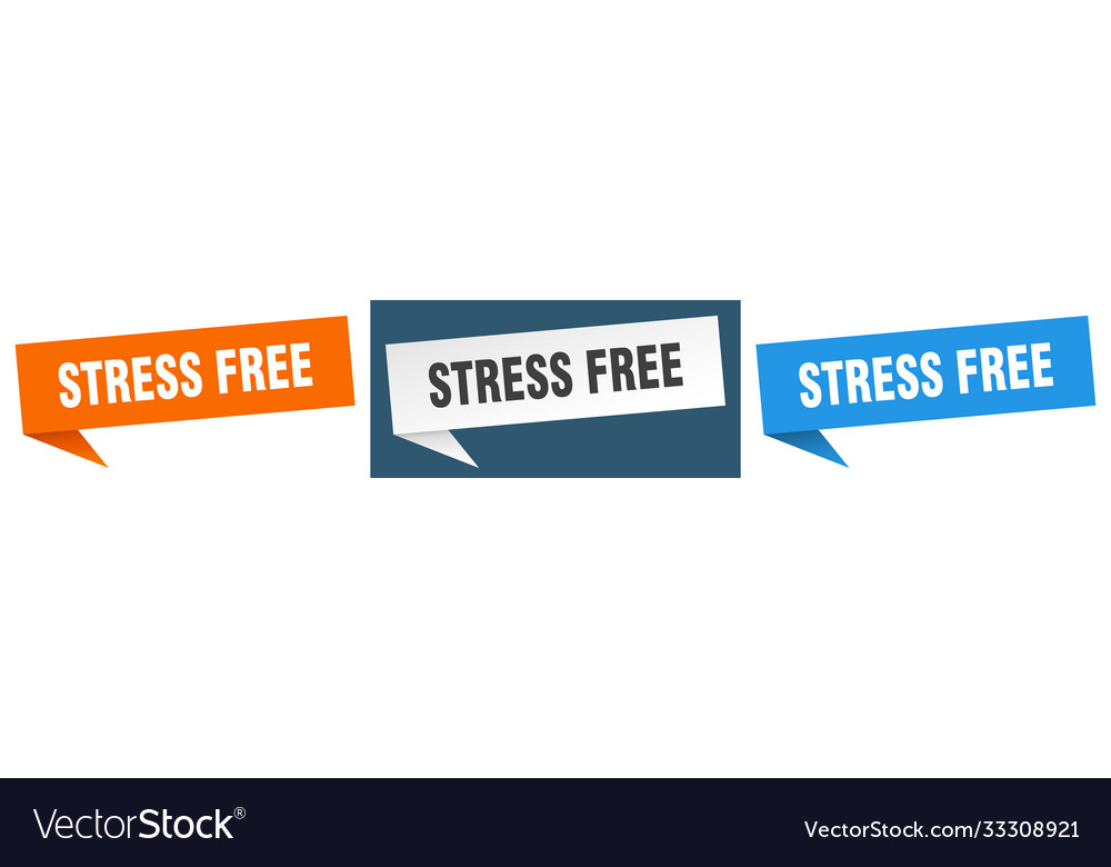 Stressfreies Banner Zeichen Sprachblase